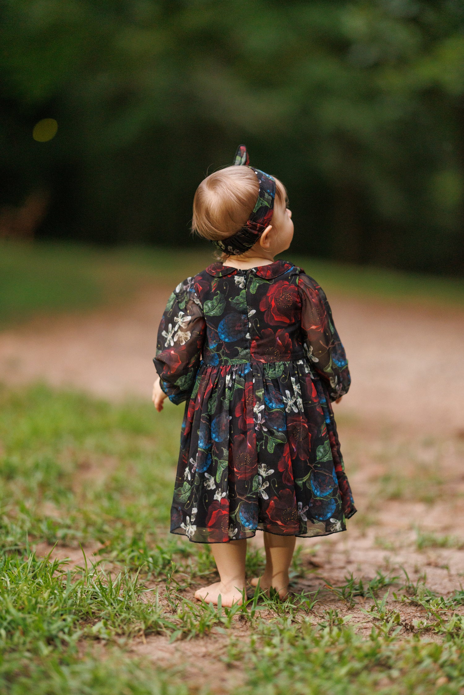 EMMA BLACK FLOWER DRESS