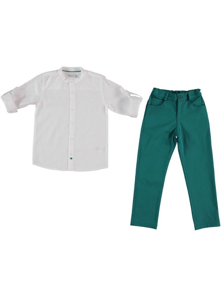 COTTON SHIRT TROUSERS SET