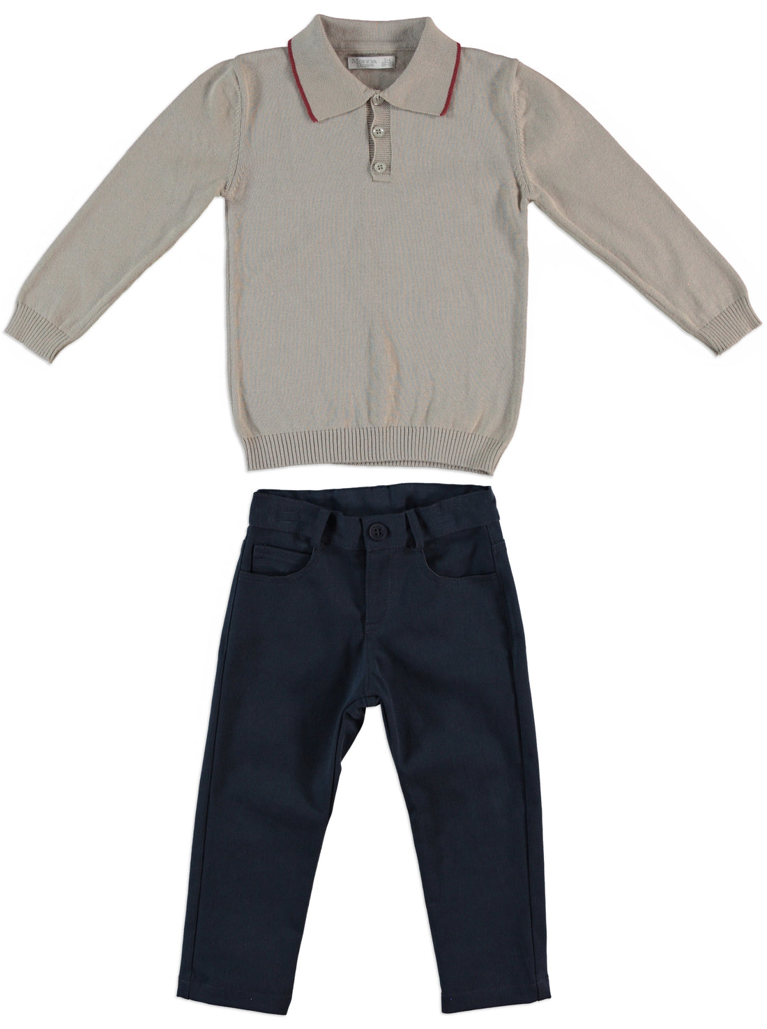 COTTON SWEATER AND TROUSERS SET