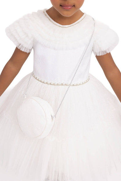 Celeste Pearl Tulle Party Dress