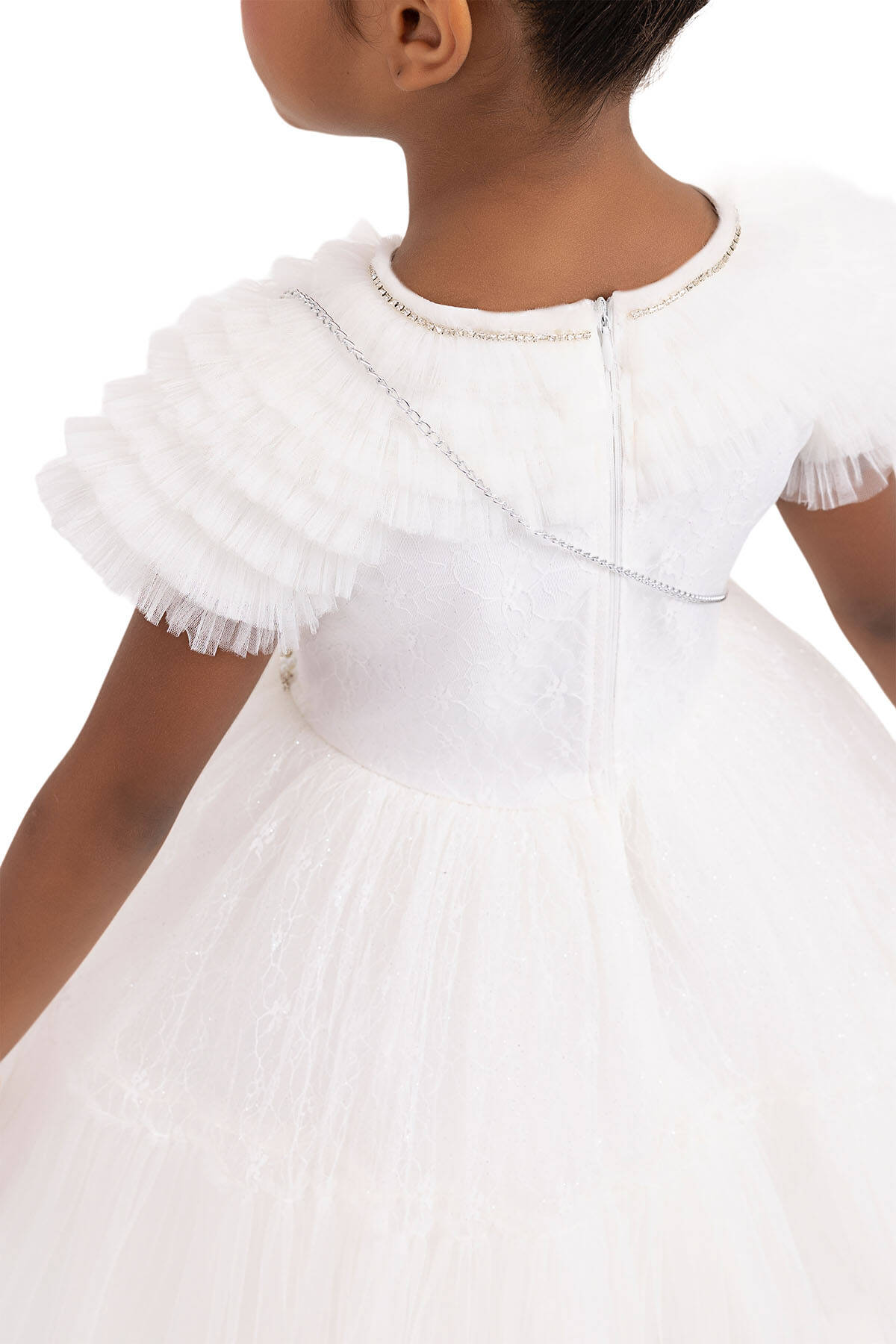 Celeste Pearl Tulle Party Dress