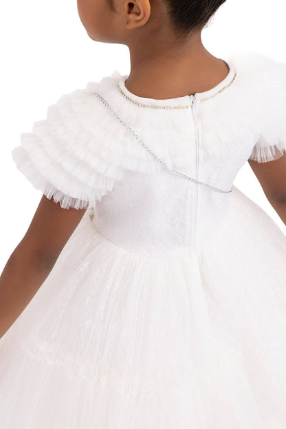 Celeste Pearl Tulle Party Dress