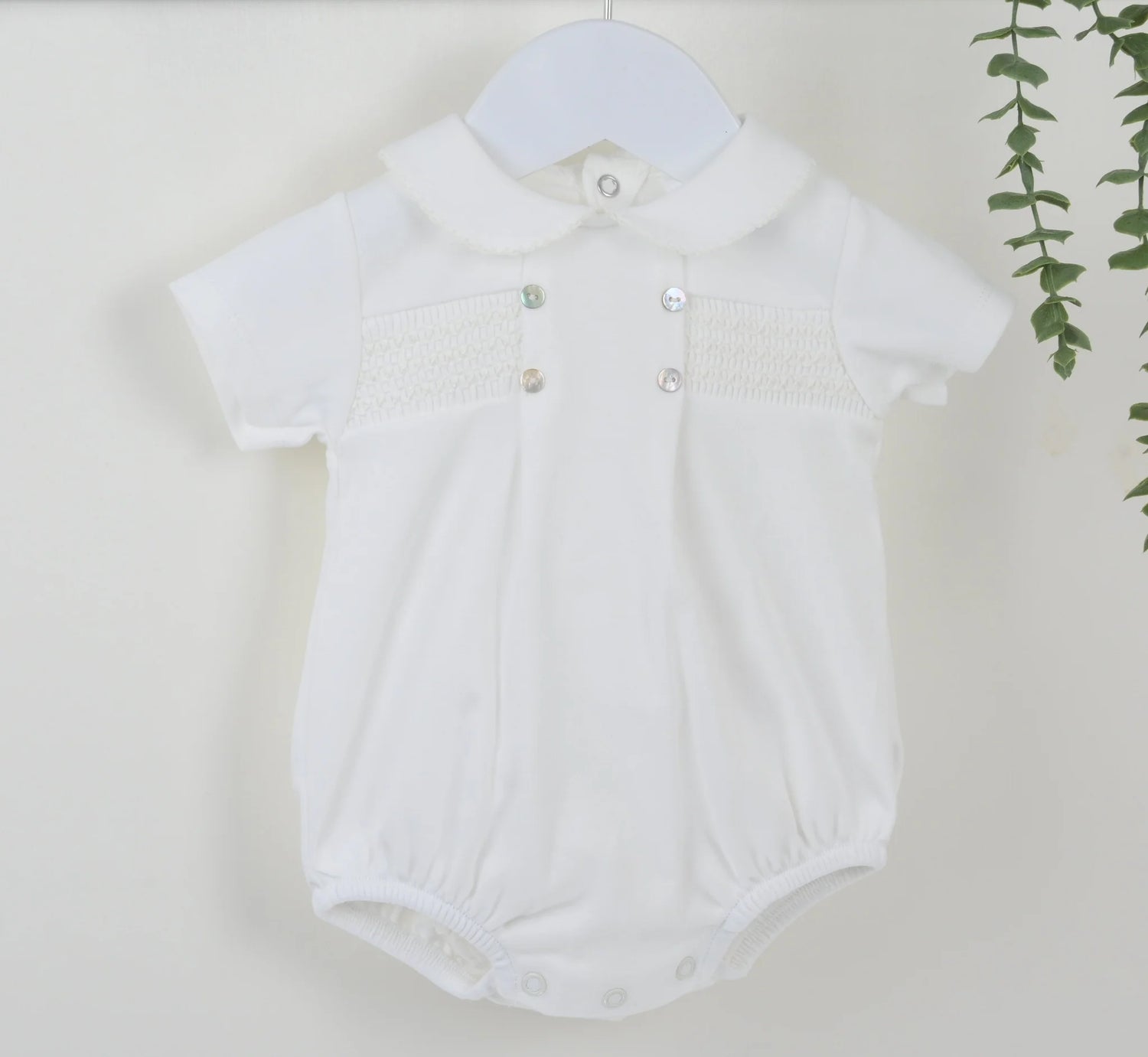 Smocked Cotton Romper