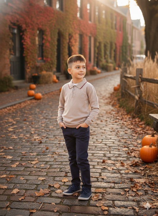 COTTON SWEATER & TROUSERS SET