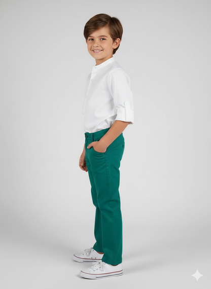 COTTON SHIRT TROUSERS SET