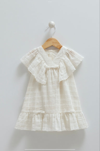 LINEN ECURN DRESS