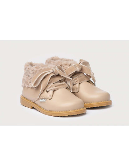 Ankle boots with Fur Angelitos  Camel