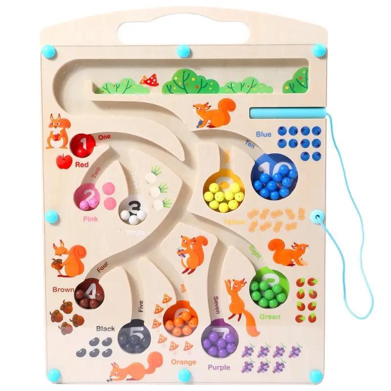 Magnetic colore and number Maze Game-Educational Gift Set for Boys and Girls Educational Gift Set