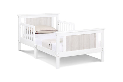 Connelly Reversible Panel Toddler Bed White/Rockport Gray